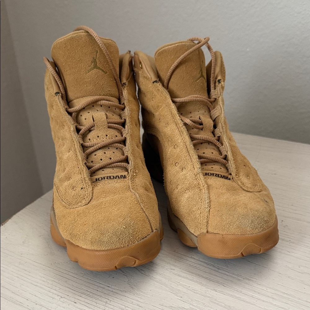 Jordan Men’s Suede High-Top Sneakers in Wheat/Tan